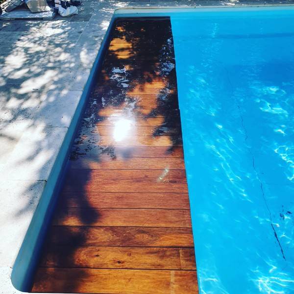 Mise en place d'un volet roulant et caillebotis en bois